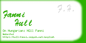 fanni hull business card